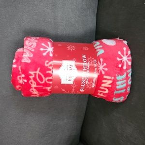 Holiday time plush throw